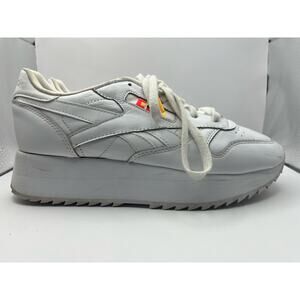 Reebok x Gigi Hadid Classic Leather Double White Shoes Sneakers Women’s Size 9.5